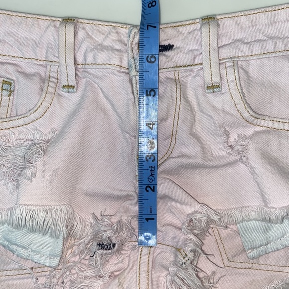 WildFox wild fox cutoffs cut off denim Jean shorts 26 pink - Picture 5 of 8